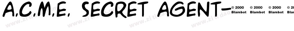 A.C.M.E. Secret Agent字体转换